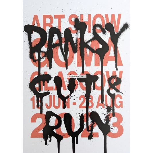 Banksy original exhibition poster Cut and Run