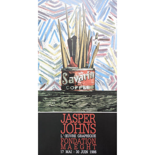 Jasper Johns vintage exhibition poster Expo 1986