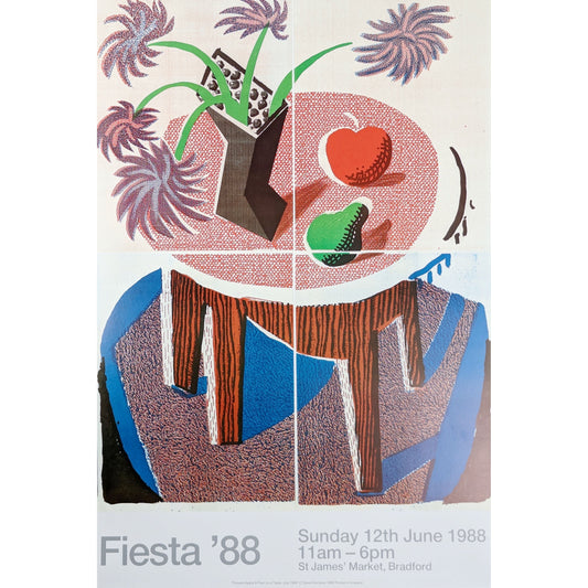 David Hockney exhibition poster Fiesta 88