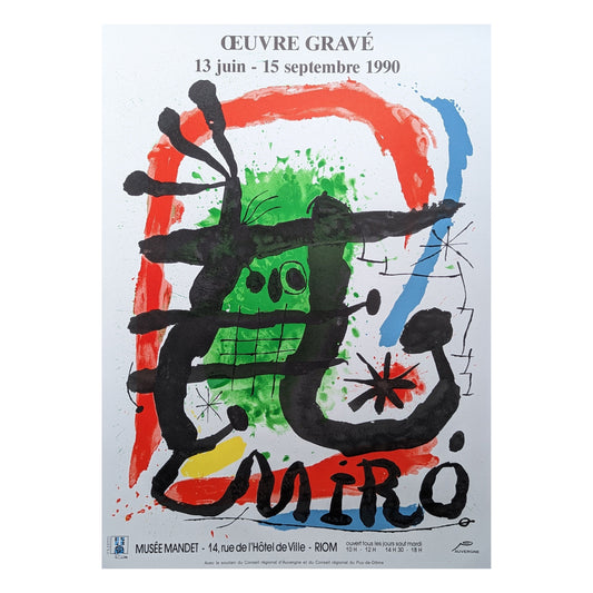 Joan Miro exhibition poster 1990