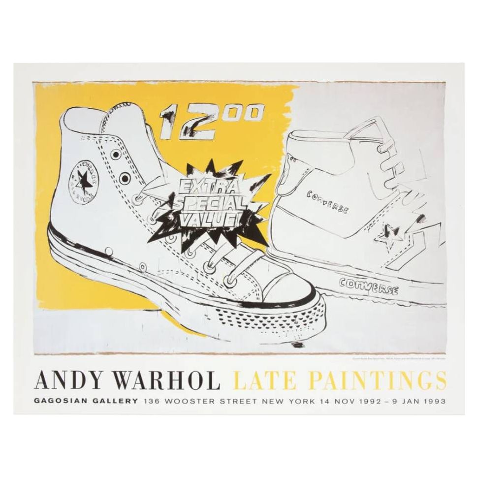 Andy Warhol original exhibition poster The Late Paintings 1992