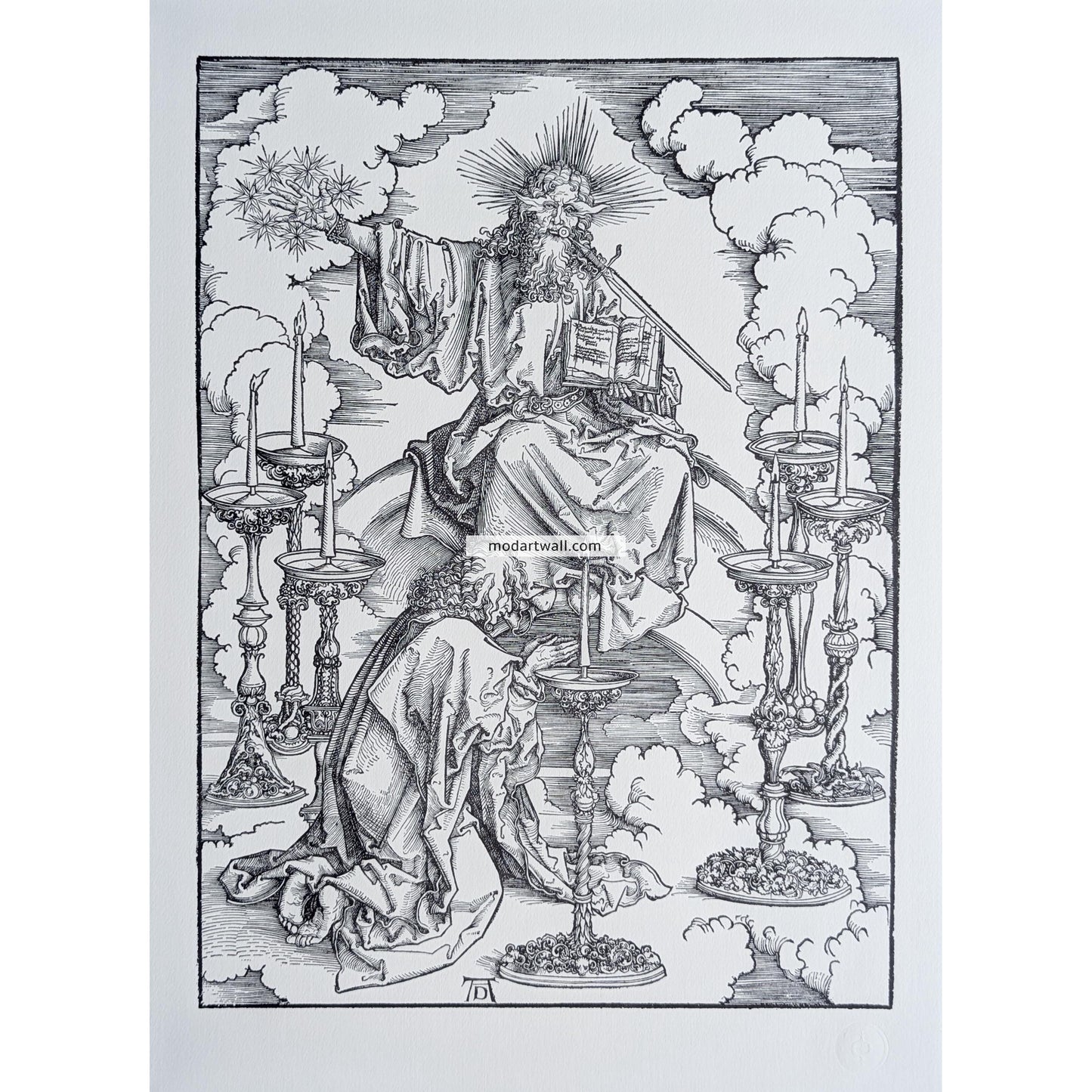 Albrecht Durer vintage lithograph The Apocalypse