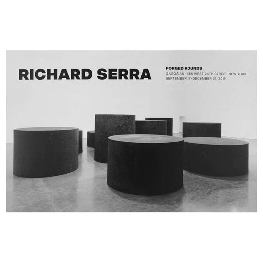 Richard Serra original exhibition poster Forged Rounds